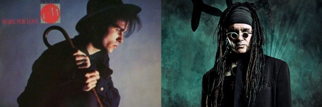 Left: Al Jourgensen during the With Sympathy era, Right: a recent photo of Jourgensen